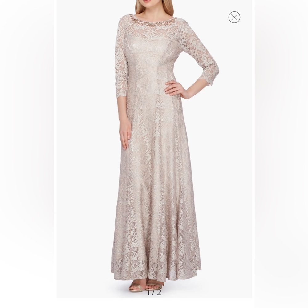 Nwot Tahari Embellished Lace Dress Size 16